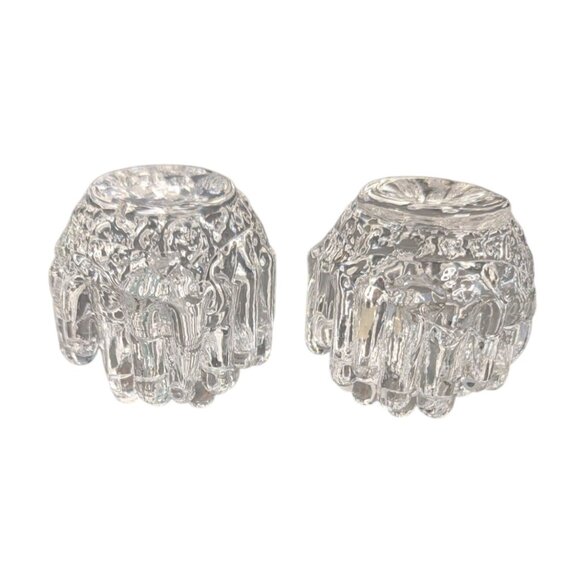 Kosta Boda Goran Warff Crystal Votive Candle Holders Set of 2 - Picture 2 of 16